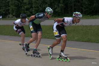 Peleton de tête du 42km - marathon 2014