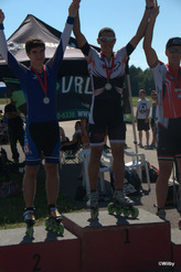 Podium homme 21km Nicolas, Marc-Olivier et Alex