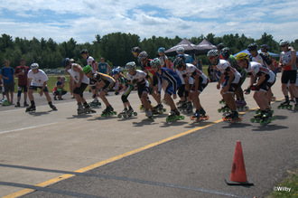 ligne de départ du 3km sprint